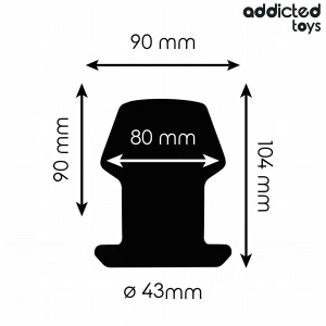 ADDICTED TOYS - EXTREME HOLLOW ANAL PLUG SILICONE SIZE L 10.4 CM